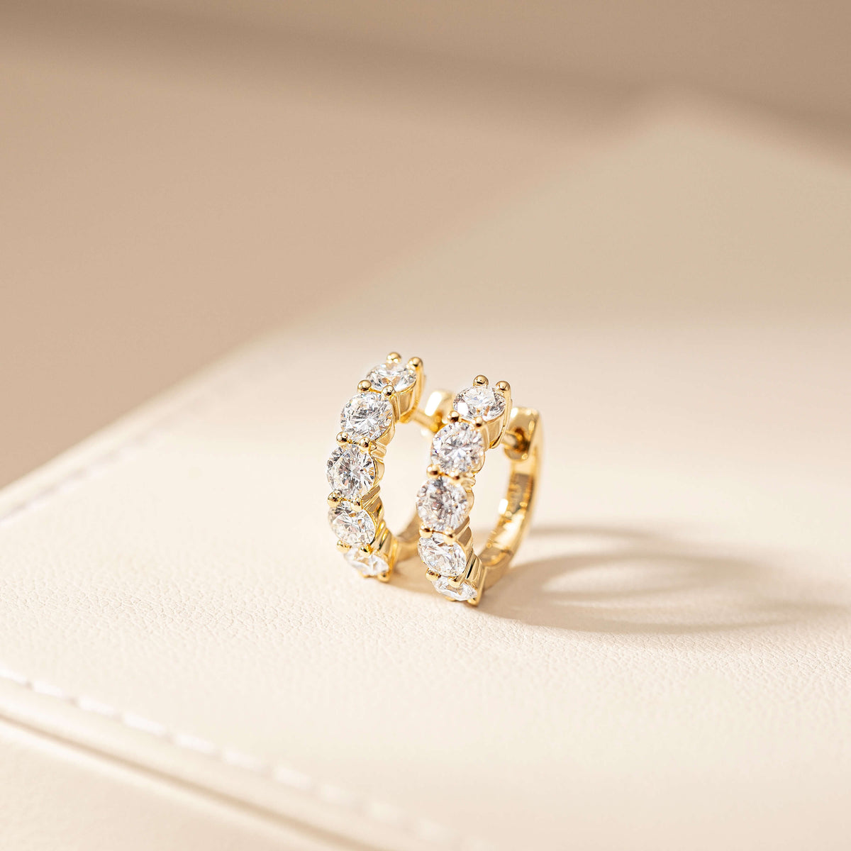 Diamond Panorama Hoop Earrings