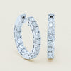 18ct White Gold 2.00ct Diamond Jubilee Hoop Earrings - Earrings - Walker & Hall