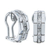 Deja Vu 18ct White Gold .33ct Diamond Hoop Earrings-Earrings-Walker & Hall
