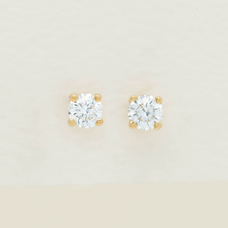 Deja Vu 18ct Yellow Gold .28ct Diamond Stud Earrings