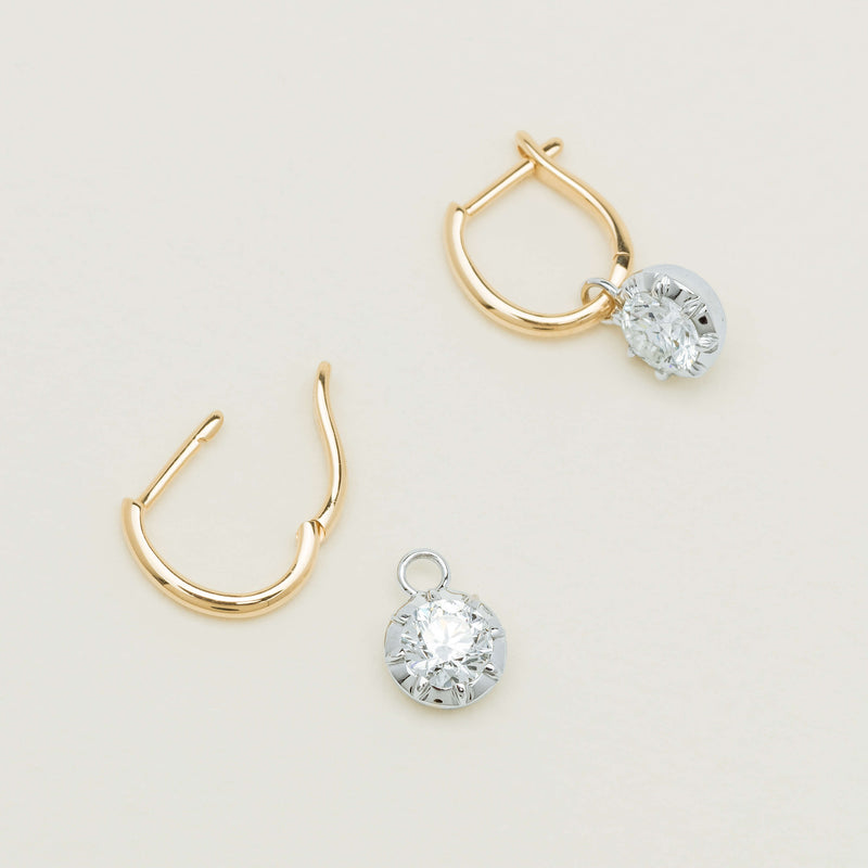 18ct Yellow Gold 1.40ct Diamond Dawn Drop Earrings - Earrings - Walker & Hall