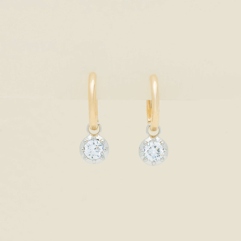 18ct Yellow Gold .60ct Diamond Dawn Drop Earrings