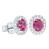 18ct White Gold .82ct Ruby & Diamond Earrings-Earrings-Walker & Hall
