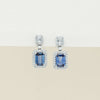 18ct White Gold 2.02ct Sapphire & Diamond Drop Earrings - Earrings - Walker & Hall