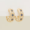 18ct Yellow Gold Sapphire & Diamond Cecelia Earrings - Earrings - Walker & Hall