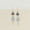 Vintage 14ct / Silver Sapphire & Diamond Drop Earrings