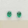 18ct White Gold 1.62ct Emerald & Diamond Nina Earrings - Earrings - Walker & Hall