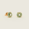 Deja Vu 18ct Rose Gold Jade & Diamond Stud Earrings - Earrings - Walker & Hall