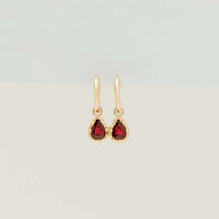 18ct Yellow Gold 1.37ct Ruby Dawn Drop Earrings - Earrings - Walker & Hall