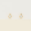 18ct Yellow Gold Kite-Cut Diamond Natalia Stud Earrings - Earrings - Walker & Hall