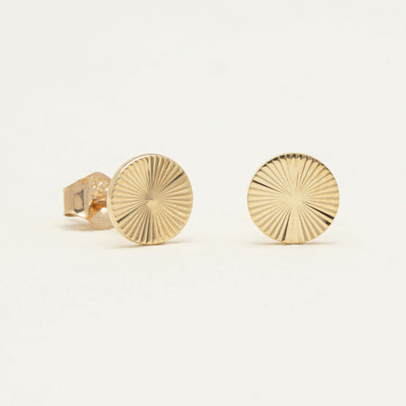 9ct Yellow Gold Mini Reflections Stud Earrings - Earrings - Walker & Hall
