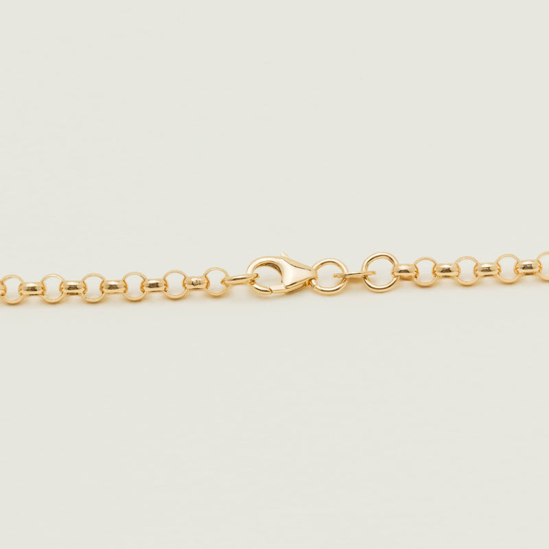 9ct Yellow Gold Belcher Link Fob Chain - Necklace - Walker & Hall