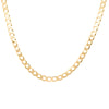 9ct Yellow Gold Bevelled Edge Diamond Cut Curb Chain-Necklace-Walker & Hall