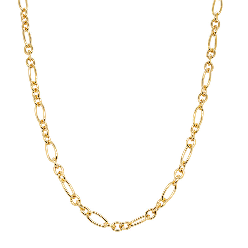9ct Yellow Gold Figaro Chain-Necklace-Walker & Hall