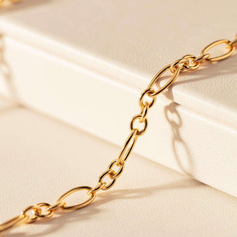 9ct Yellow Gold Figaro Chain-Necklace-Walker & Hall