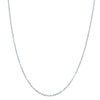 9ct White Gold Round Cable Diamond Cut Chain-Necklace-Walker & Hall