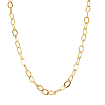 9ct Yellow Gold Oval Link Chain-Necklace-Walker & Hall