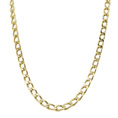 Deja Vu 9ct Yellow Gold Curb Link Necklace-Necklace-Walker & Hall