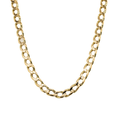 Deja Vu 9ct Yellow Gold Curb Link Necklace-Necklace-Walker & Hall