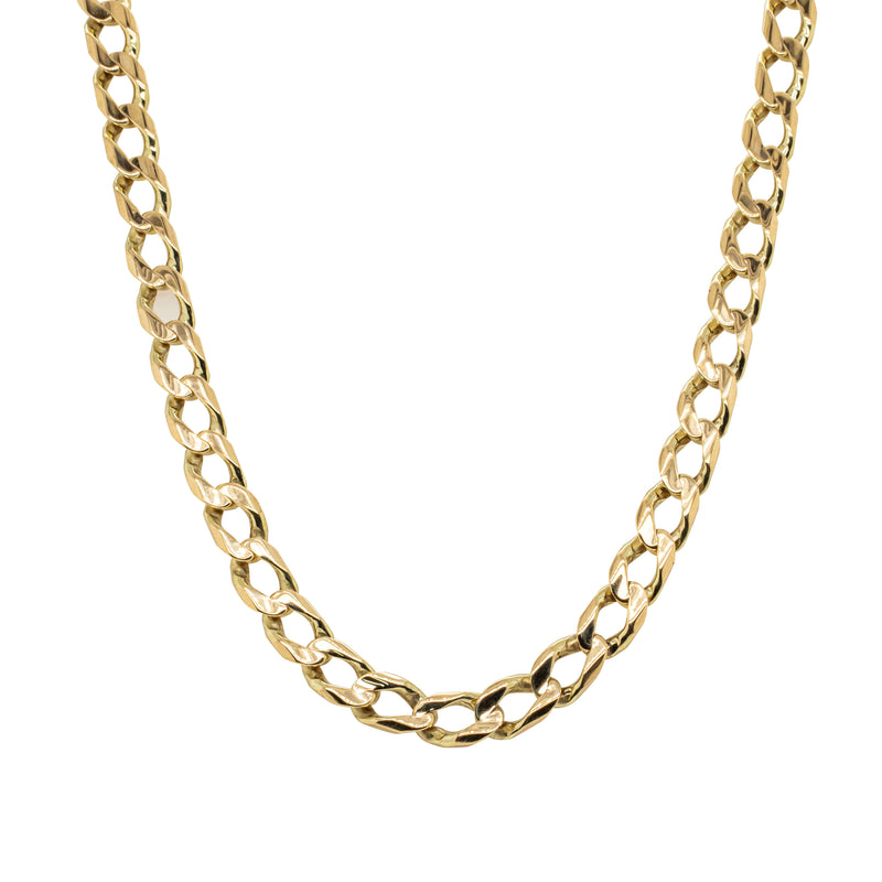 Deja Vu 9ct Yellow Gold Curb Link Necklace-Necklace-Walker & Hall
