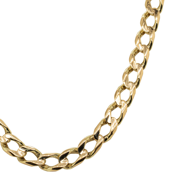 Deja Vu 9ct Yellow Gold Curb Link Necklace-Necklace-Walker & Hall