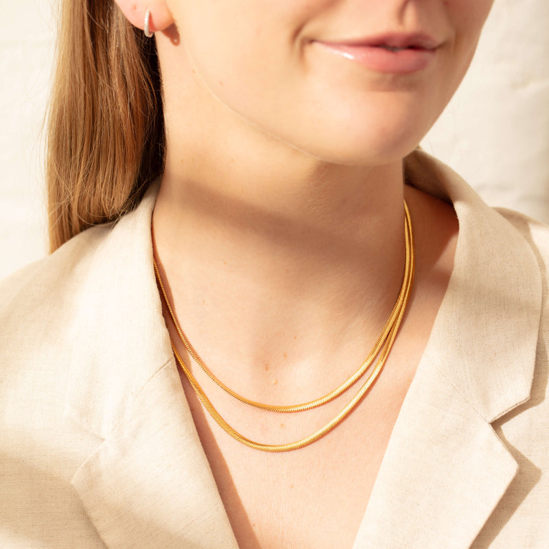 9ct Yellow Gold Omega Chain-Necklace-Walker & Hall