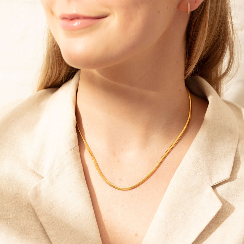 9ct Yellow Gold Omega Chain-Necklace-Walker & Hall
