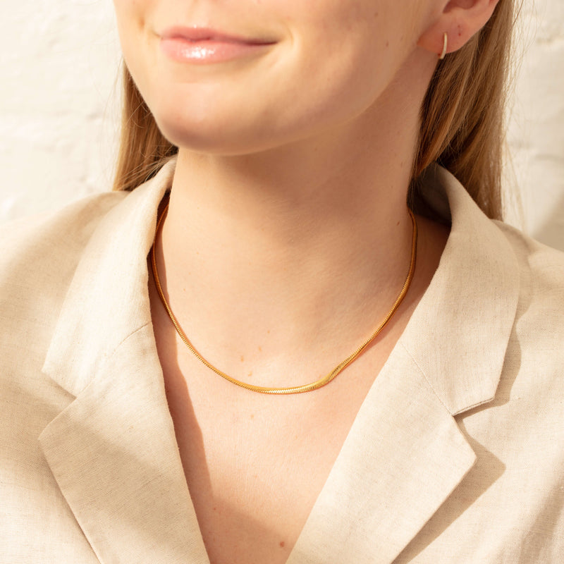 9ct Yellow Gold Omega Chain-Necklace-Walker & Hall