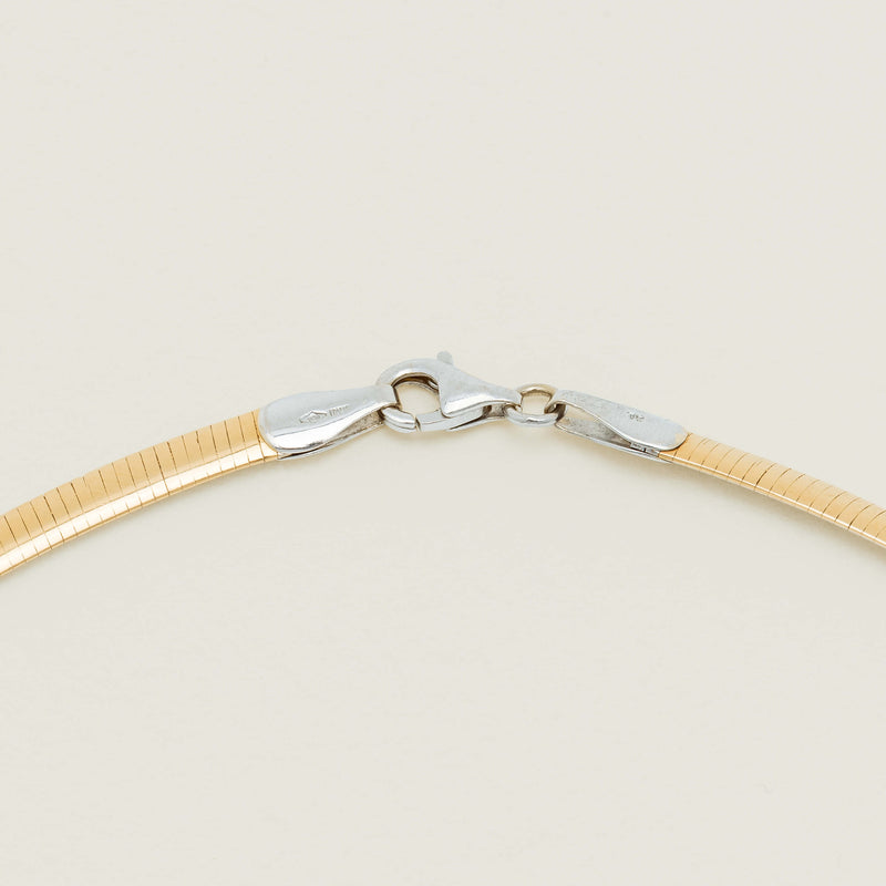 Deja Vu 18ct Yellow & White Gold Omega Chain Necklace - Necklace - Walker & Hall