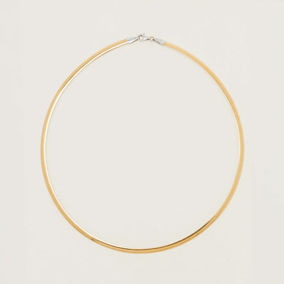 Deja Vu 18ct Yellow & White Gold Omega Chain Necklace - Necklace - Walker & Hall
