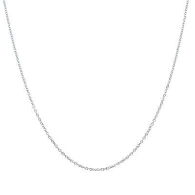 18ct White Gold Cable Chain-Necklace-Walker & Hall