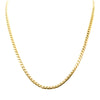 Deja Vu 14ct Yellow Gold Hollow Flat Curb Link Necklace - Necklace - Walker & Hall