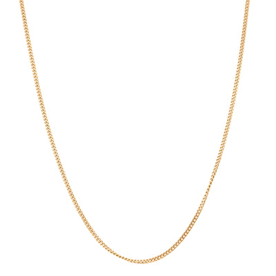 Deja Vu 18ct Yellow Gold Curb Link Necklace 45cm - Necklace - Walker & Hall