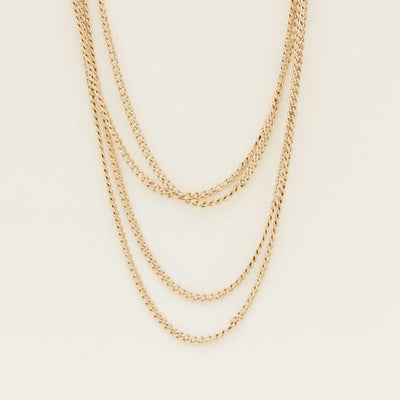 Vintage 9ct Yellow Gold Muff Chain Necklace - 170cm