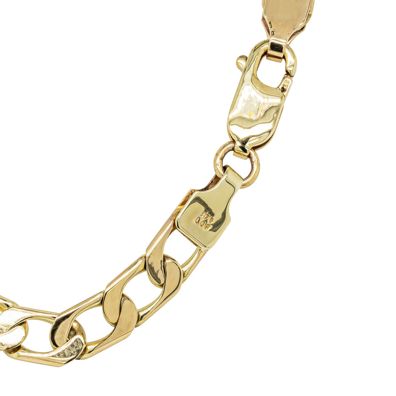 Deja Vu 9ct Yellow Gold Flat Curb Link Chain 45cm - Necklace - Walker & Hall