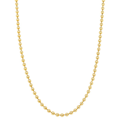 Deja Vu 18ct Yellow Gold Bead Link Necklace - Necklace - Walker & Hall