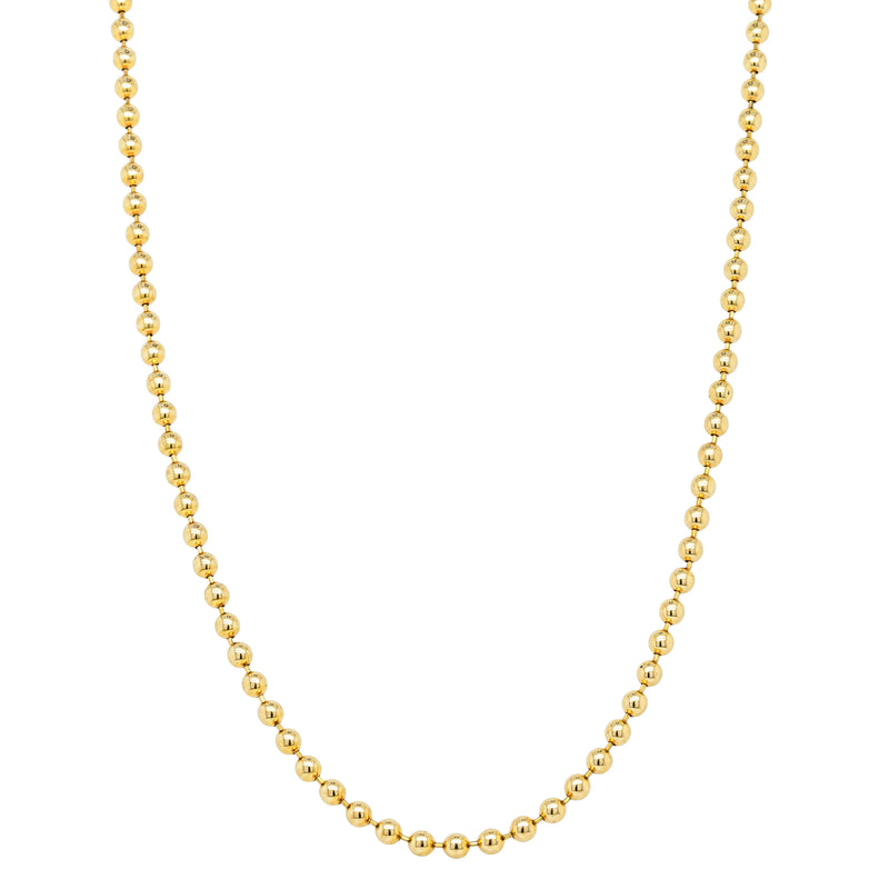 Deja Vu 18ct Yellow Gold Bead Link Necklace - Necklace - Walker & Hall