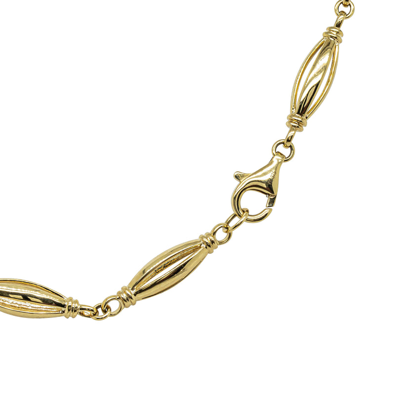 9ct Yellow Gold Marquise Open Link Chain - Necklace - Walker & Hall