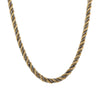 Deja Vu 18ct Yellow & White Gold Hollow Rope Link Chain - Necklace - Walker & Hall