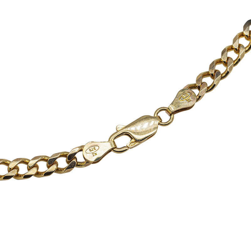 Deja Vu 9ct Yellow Gold Flat Curb Link Necklace 51cm - Necklace - Walker & Hall