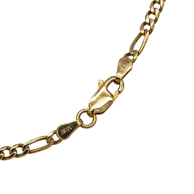 Deja Vu 9ct Yellow Gold Figaro Link Necklace 44cm - Necklace - Walker & Hall