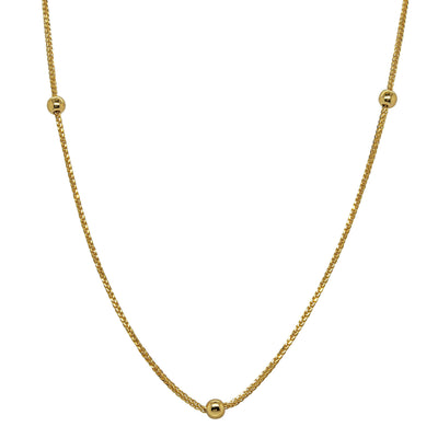 9ct Yellow Gold Scattered Ball Necklace - Necklace - Walker & Hall