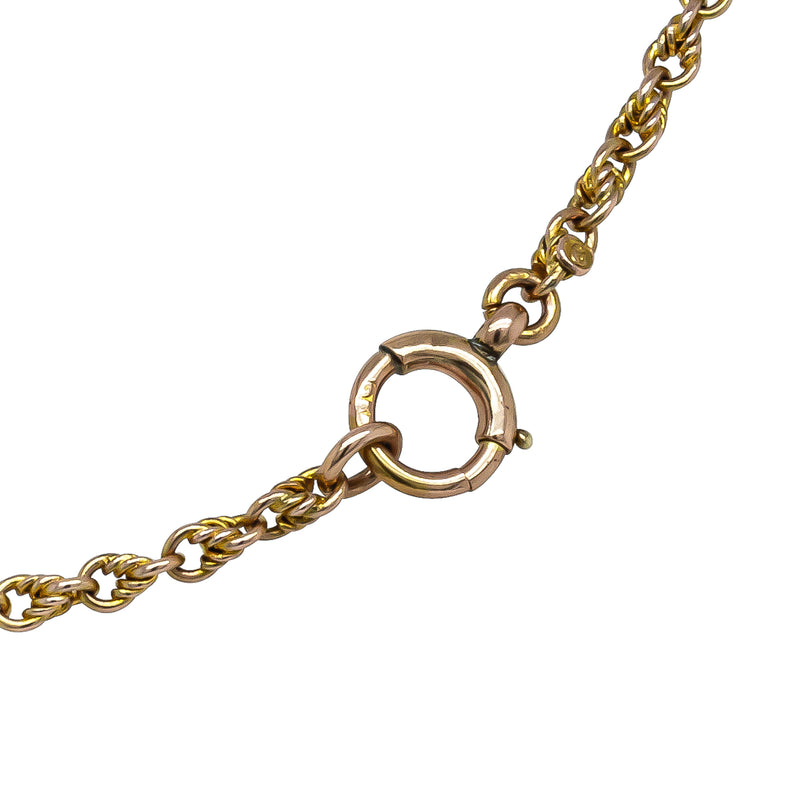 Vintage 10ct Yellow Gold Fine Prince of Wales Muff Chain - Necklace - Walker & Hall
