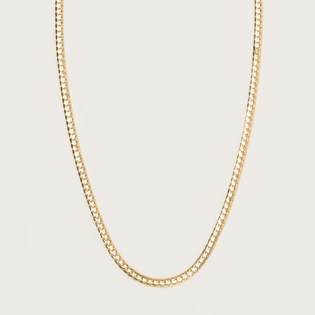 Deja Vu 9ct Yellow Gold Snake Link Necklace 45cm - Necklace - Walker & Hall