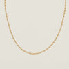 Deja Vu 9ct Yellow Gold Belcher Link Necklace 45.5cm - Necklace - Walker & Hall