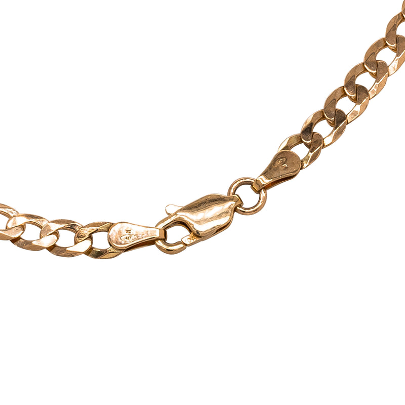 Deja Vu 10ct Rose Gold Curb Link Necklace 60cm - Necklace - Walker & Hall