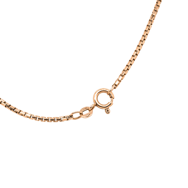 Deja Vu 9ct Rose Gold Box Link Chain Necklace 41cm - Necklace - Walker & Hall