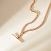 Vintage 9ct Rose Gold Curb Link Chain Fob Necklace - Necklace - Walker & Hall