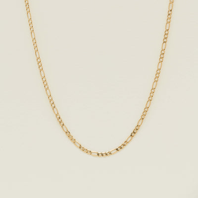 Deja Vu 9ct Yellow Gold Figaro Link Necklace - Necklace - Walker & Hall