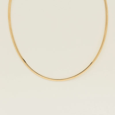 Deja Vu 18ct Yellow Gold 4mm Omega Chain Necklace